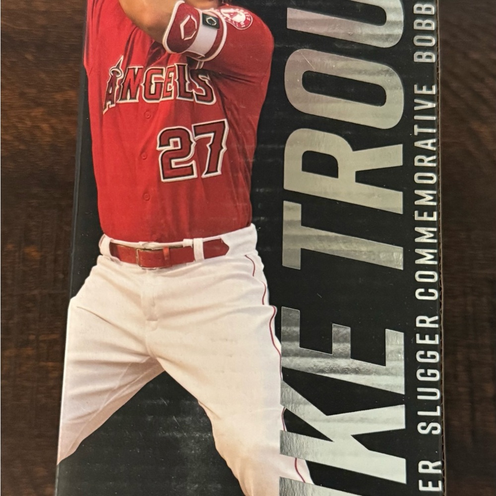 Red and White Angels Jersey Bobblehead